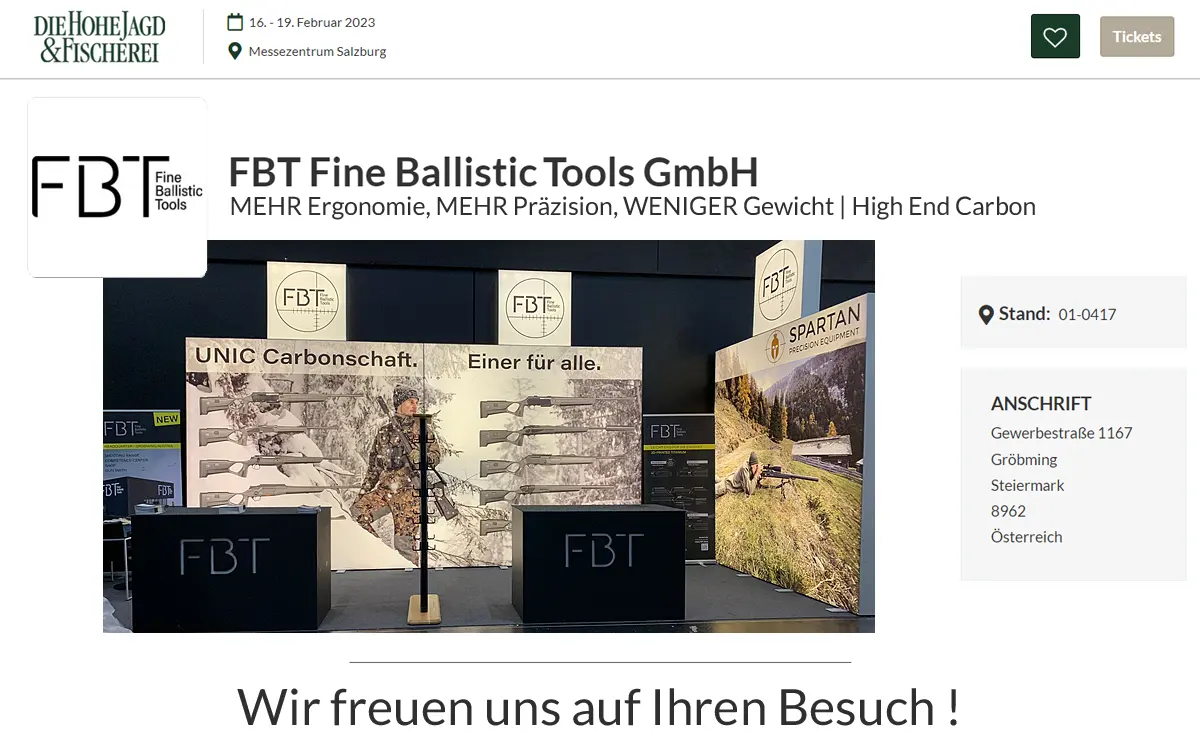 High Hunting & Fishing 2023 | Salzburg | Fine Ballistic Tools