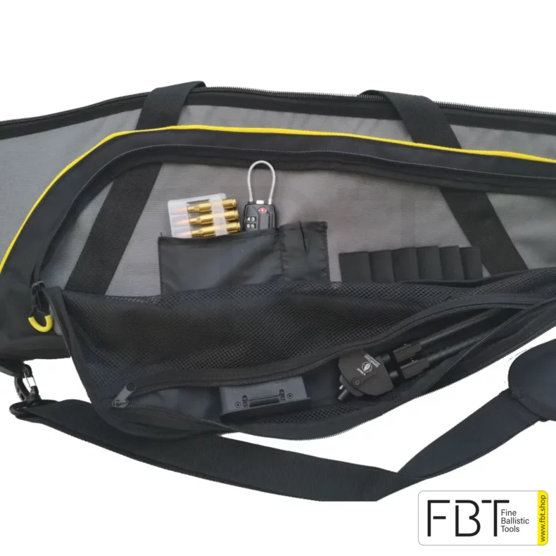 Weapon bag | rifle bag detail side pocket open | safe transport of weapons for hunting and sport | Fine Ballistic Tools