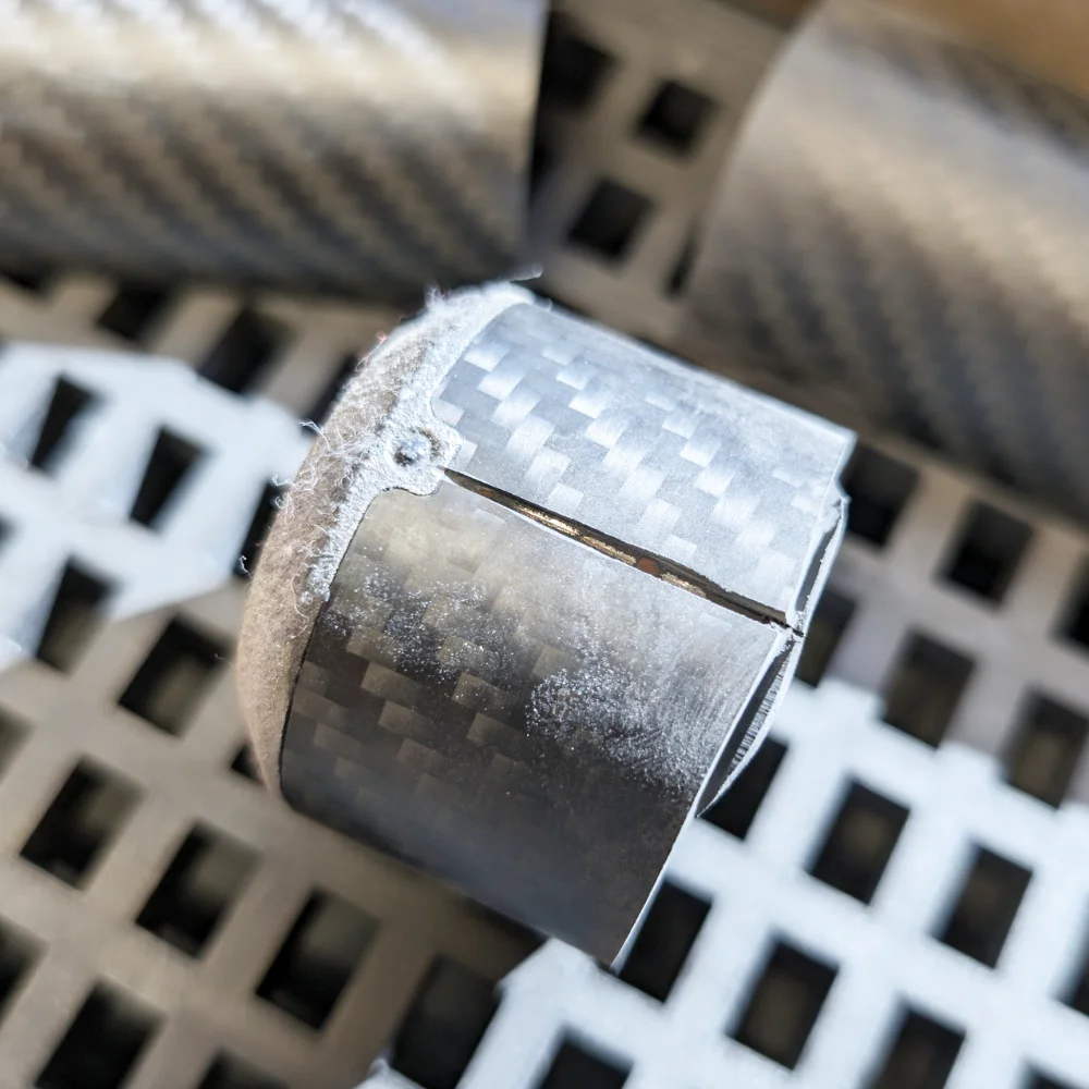 INCA Air silencer | titanium carbon fibre jacket connection | inseparably connected