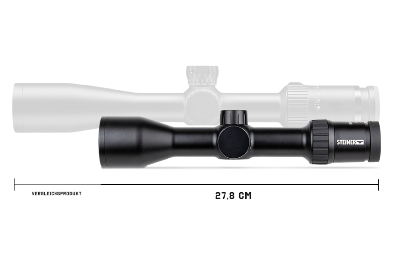 Steiner Ranger 4S 4-16x44 | Das leichteste Hochleistungs-Zielfernrohr für präzise Jagd und taktische Anwendungen 17 Ranger4 Vergleich Länge | Das kürzeste Zielfernrohr mit 4-facher Vergrößerung